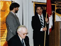 Max Norris & President Larry Gingerich (1984, Inaugural Meeting)